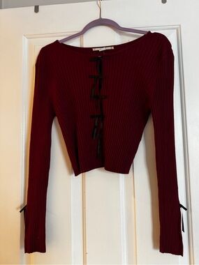 Kimchi Blue Peyton Bow Cardigan